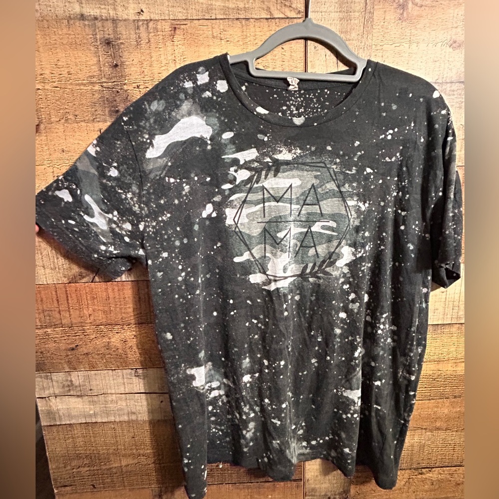 Cosmic Black tee with White Splatter